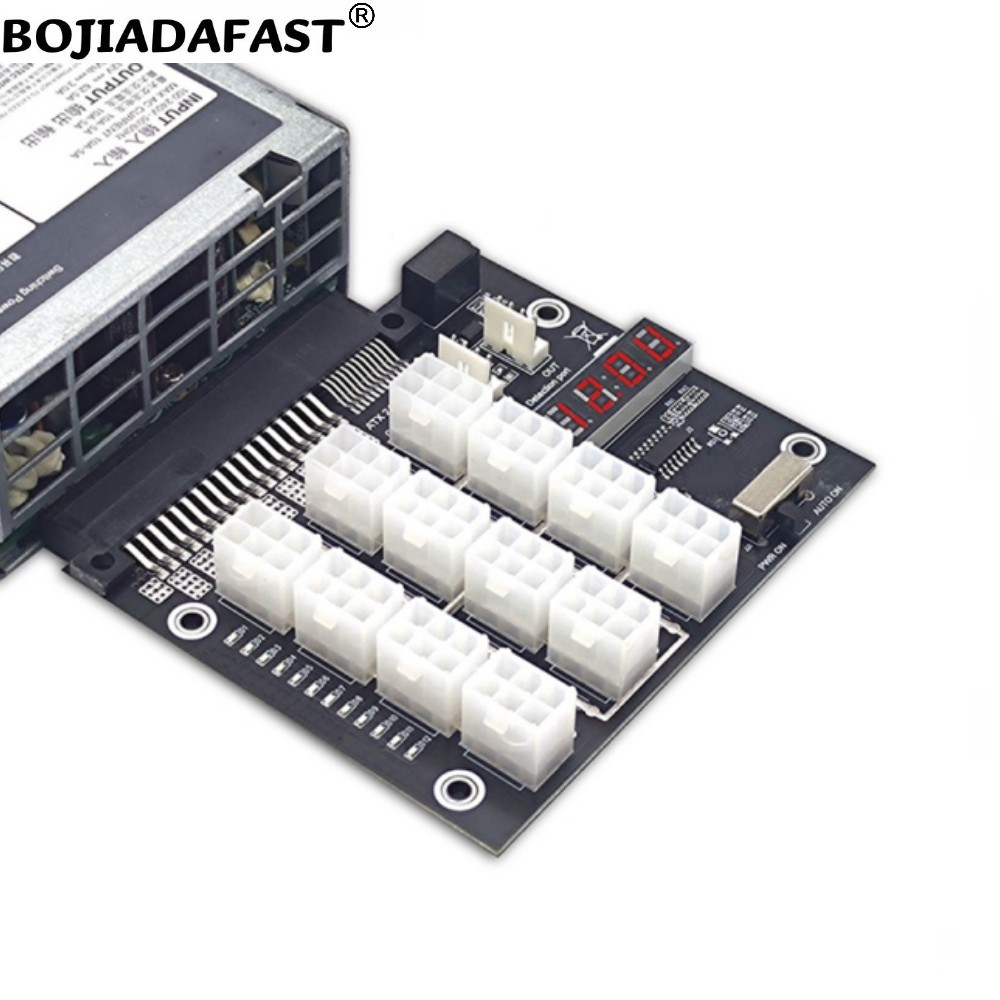 12 Portlu PCIE 6 Pin Konnektör - 2400W Server Psu Breakout Board incelemesi ve fiyatı